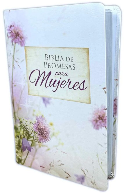 Biblia Reina Valera 1960 Letra Grande 13 puntos Promesas para Mujeres I. Piel Blanco Floral