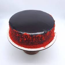 Chocolate Cake with Red Crumbs