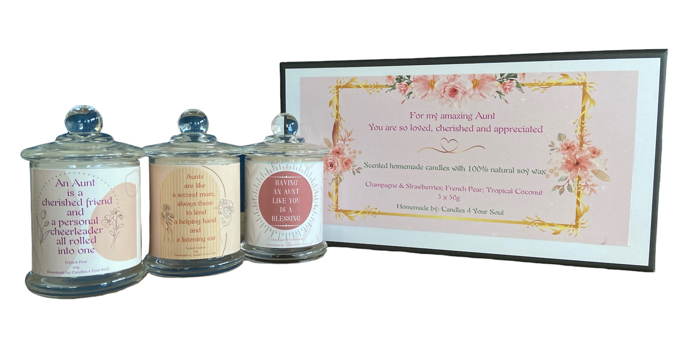 Aunt Candle Gift Box Set