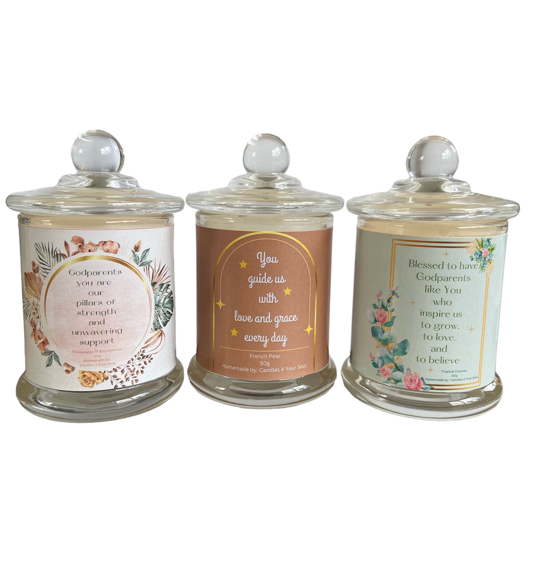 Godparents Candle Gift Box Set