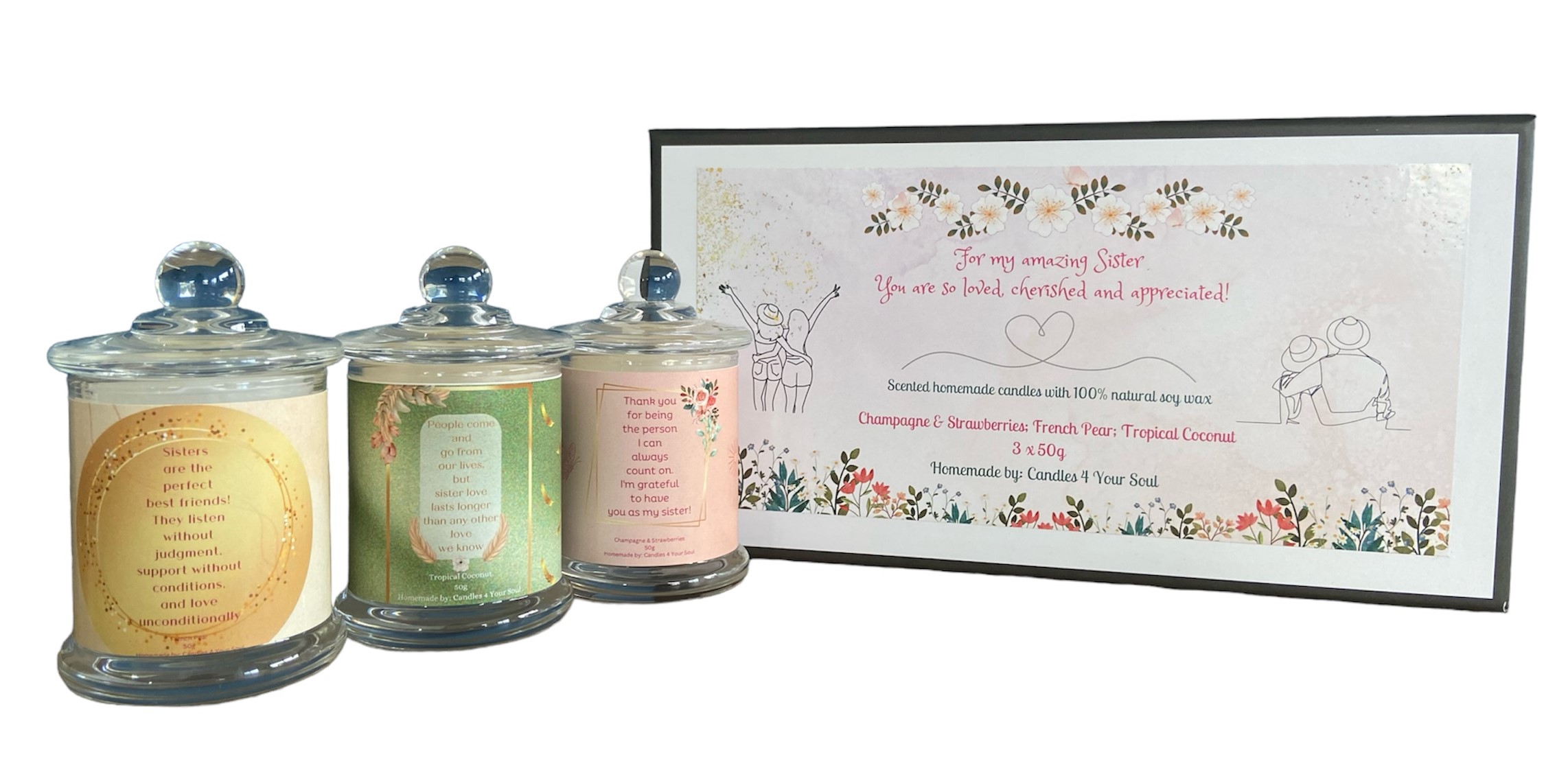 Sister Candle Gift Box Set