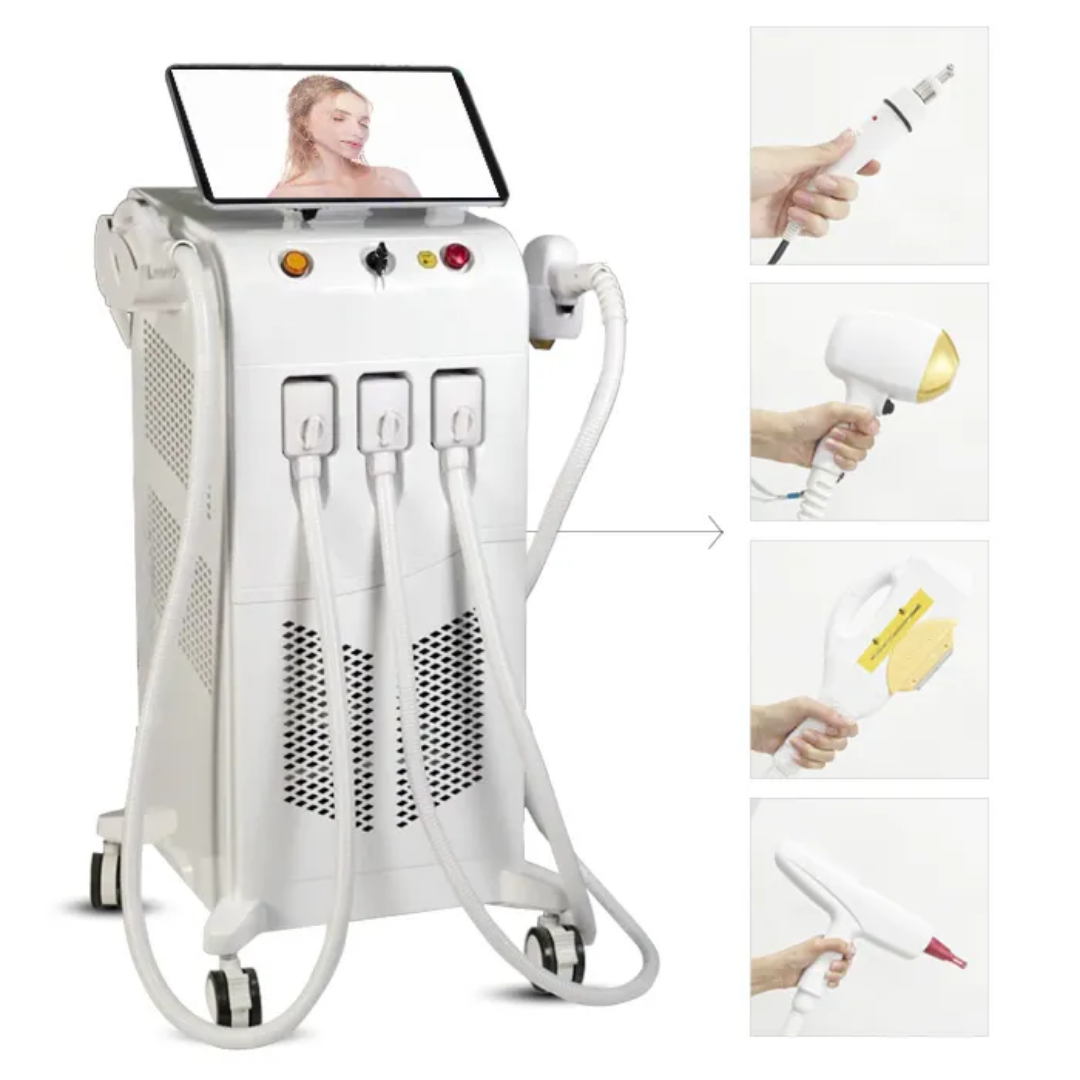 4 in 1 Multifunctional IPL ND Yag  755 808 1064 Laser 808nm Diode Laser Hair Removal Machine