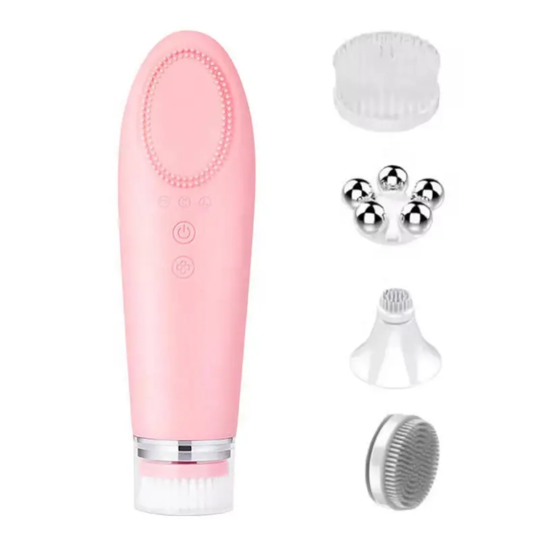 4 in 1 electric exfoliation facial cleansing brush face roller