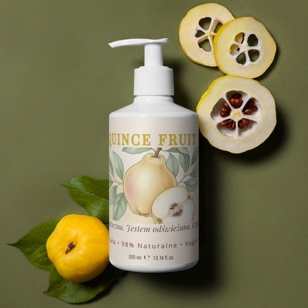 Mydło "Quince Fruit" | Płyn do Mycia Rąk i Ciała | 98% Naturalny | COSMOS | Vegan | Energia z Bali