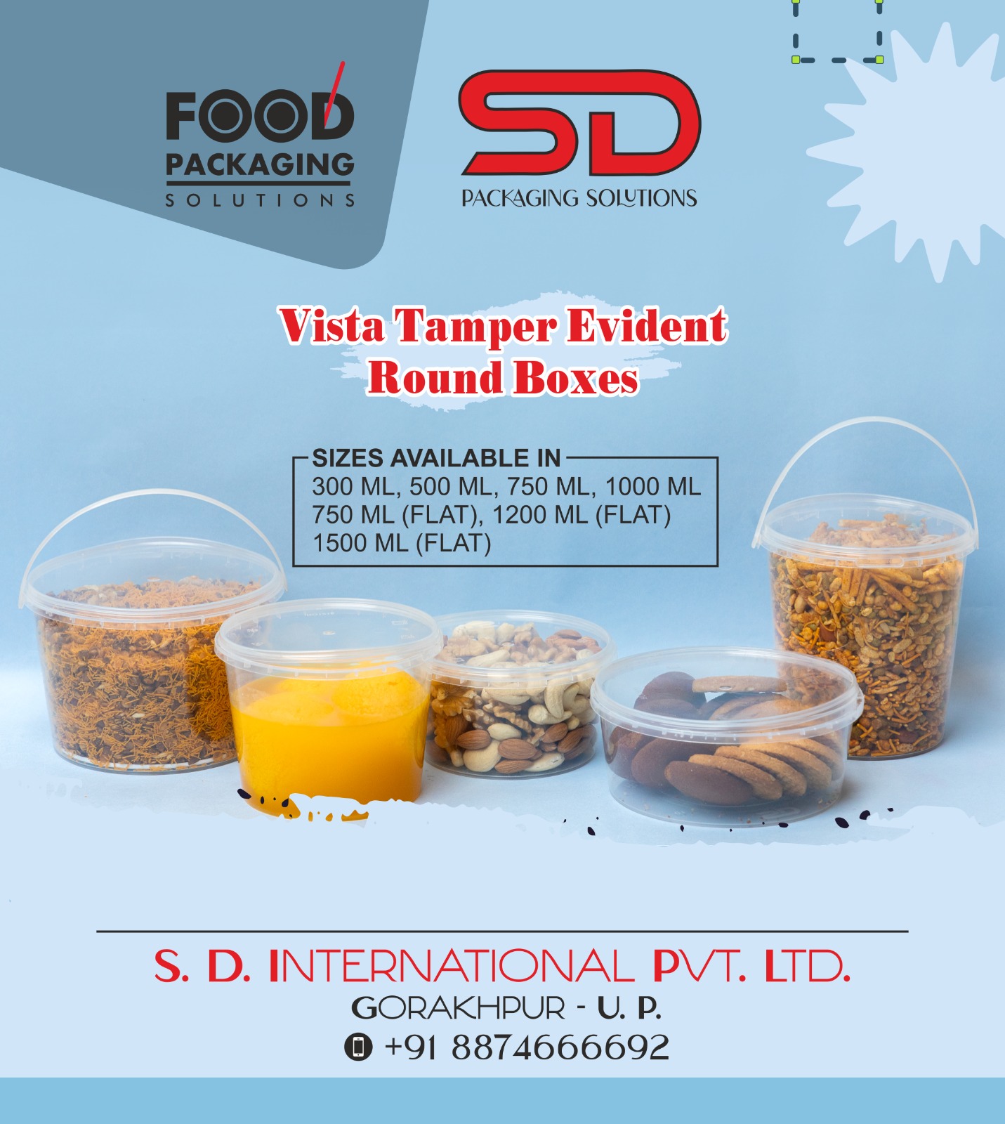 Vista Tamper Evident Round Boxes