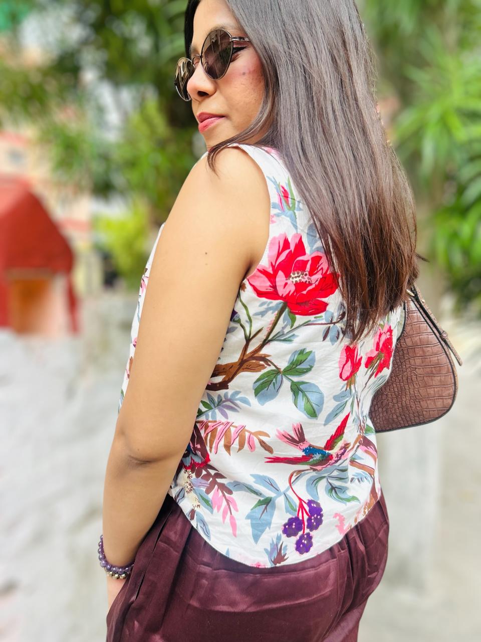 Printed Waistcoat Multicolor