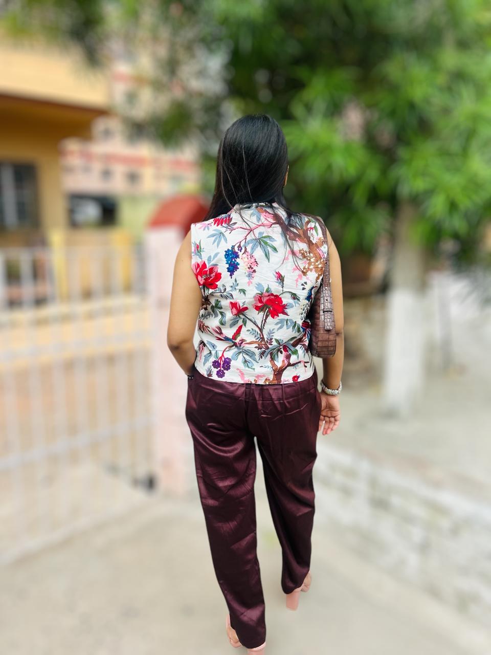 Printed Waistcoat Multicolor