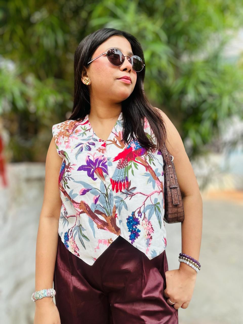 Printed Waistcoat Multicolor