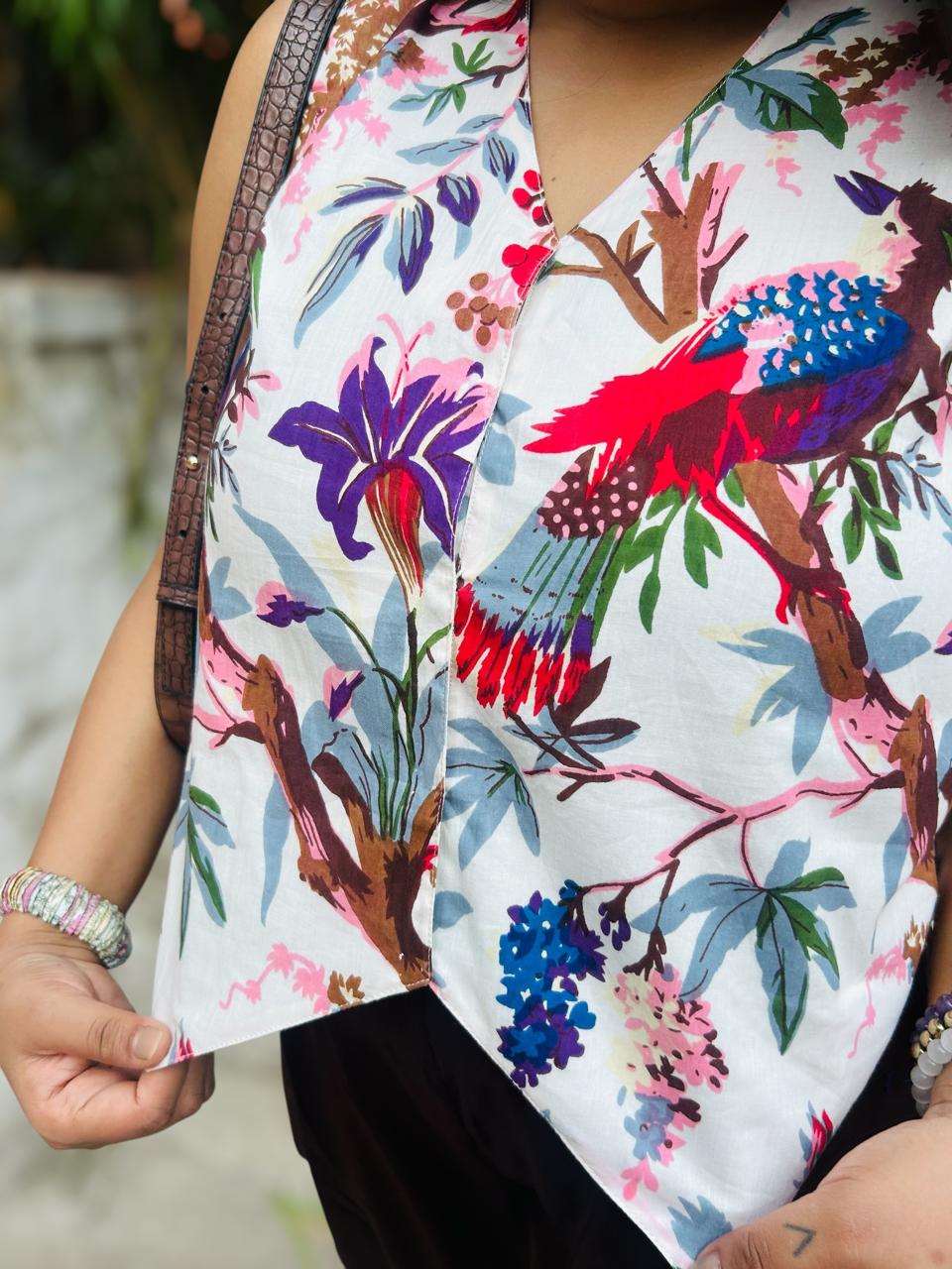Printed Waistcoat Multicolor