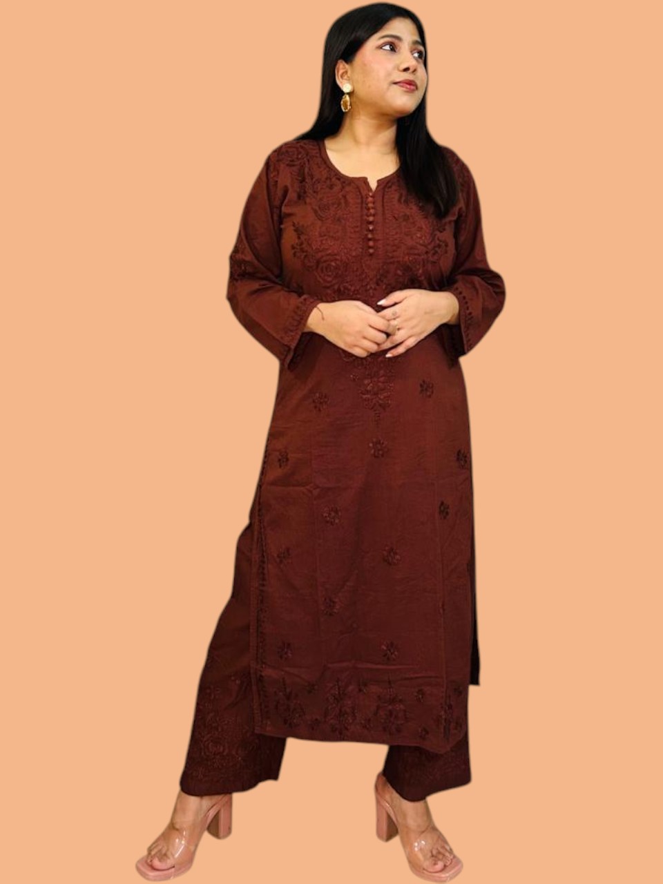 Varstraa Chikankari  Kurta Set with Dupatta