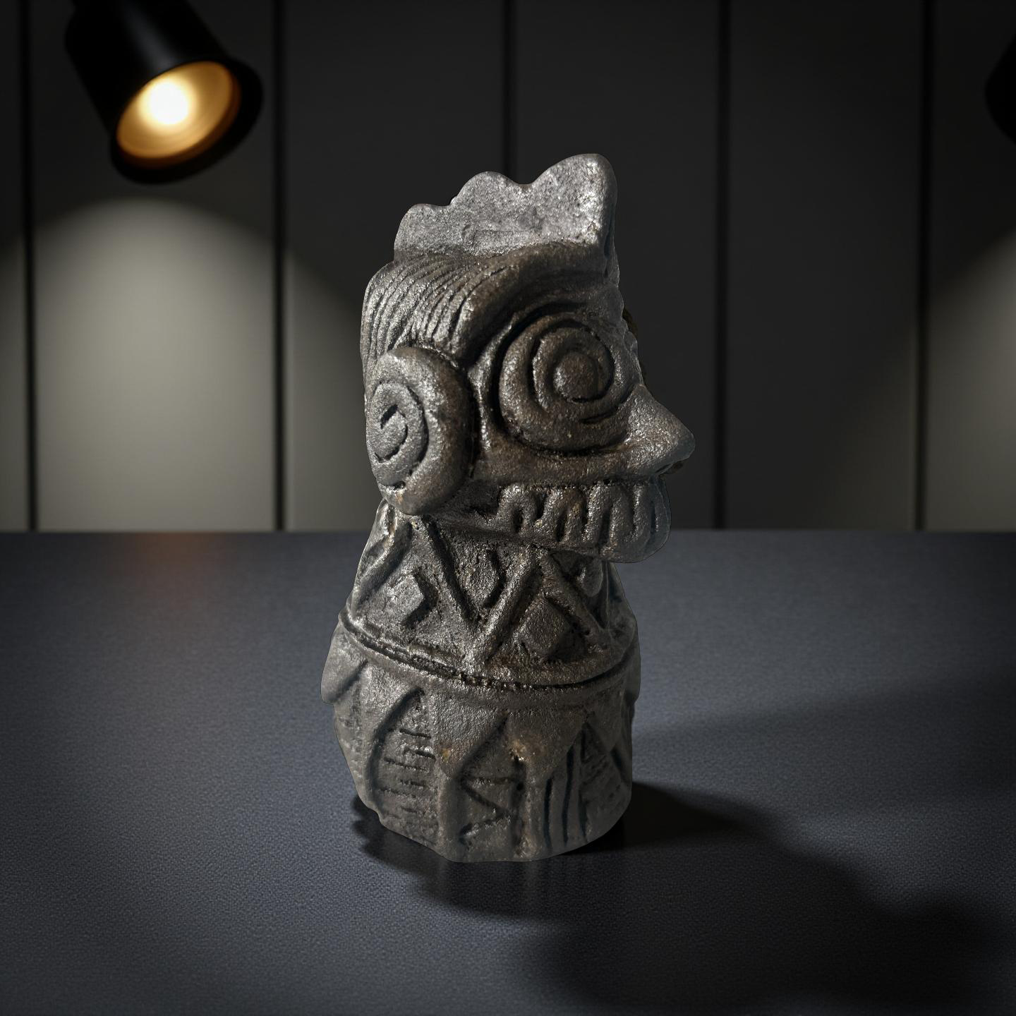 Escultura de barro negro  precolombina