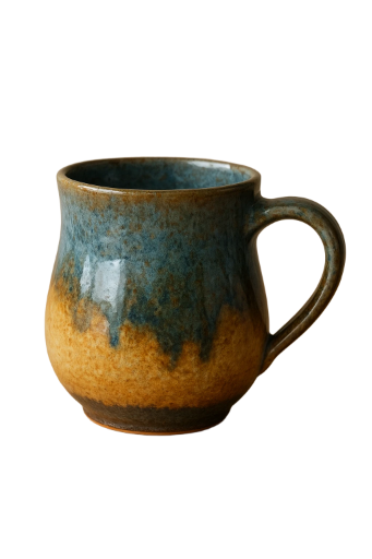 Taza de cerámica artesanal