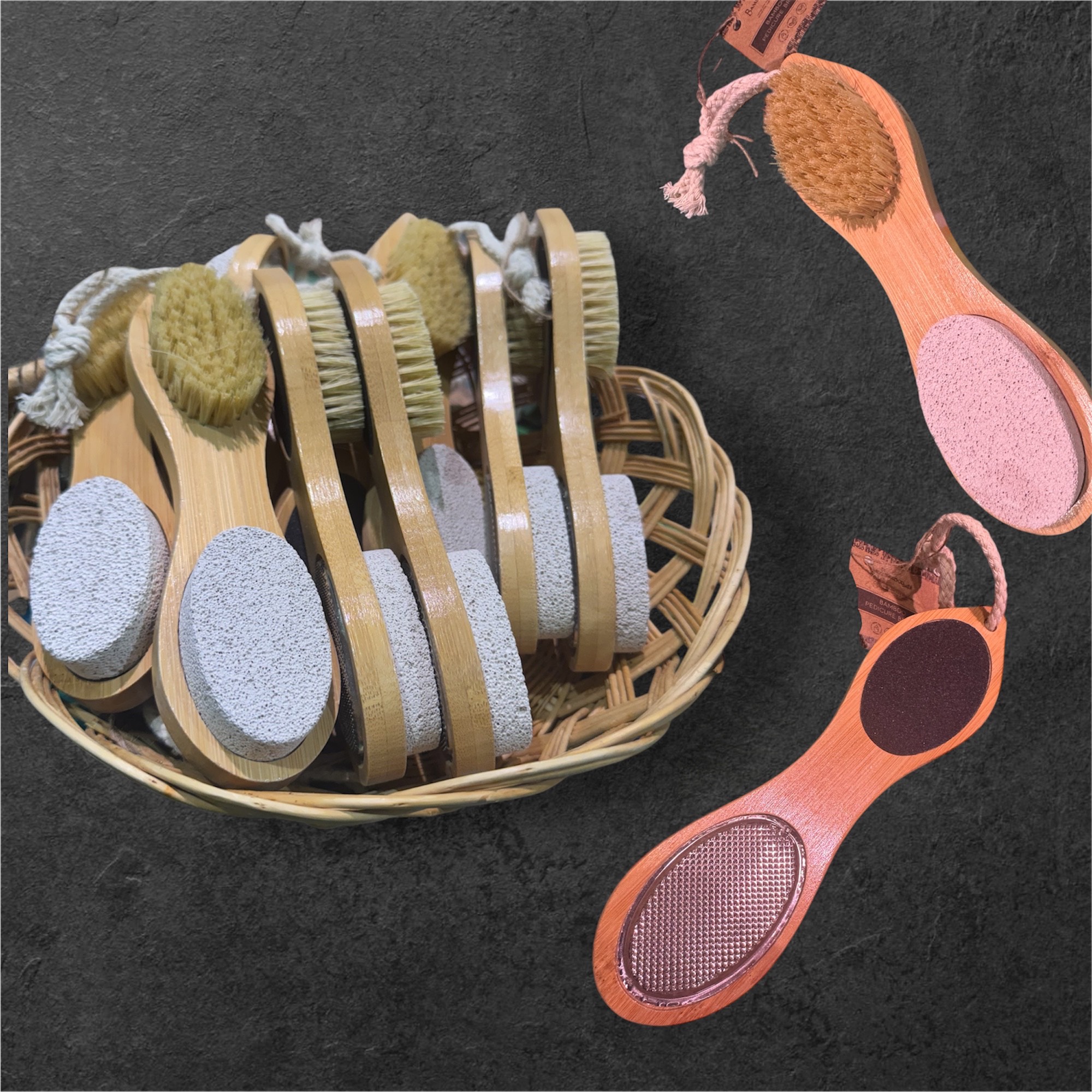 Bamboo Exfoliating Foot Pedicure Tool