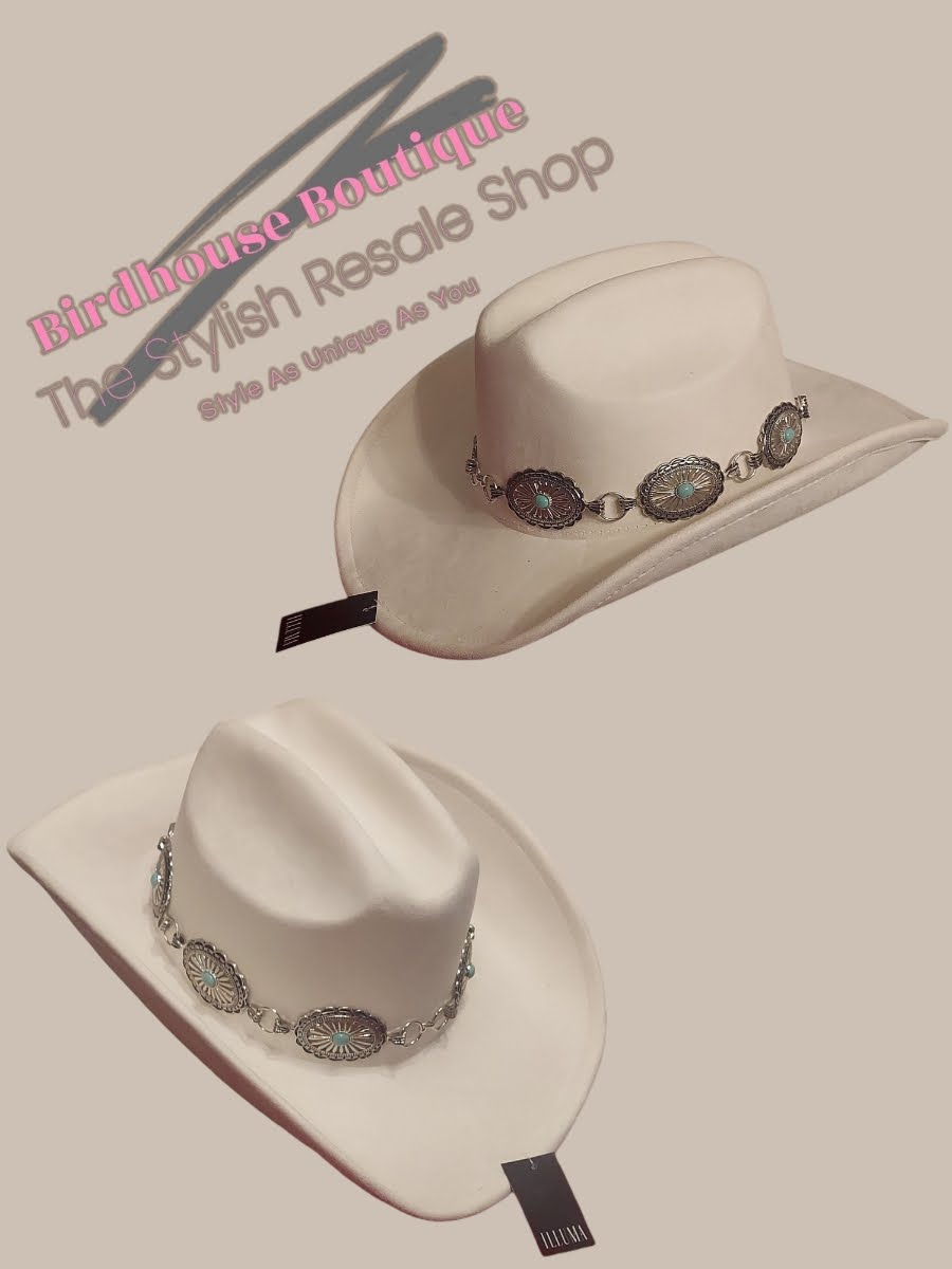 White Suede Cowgirl Hat