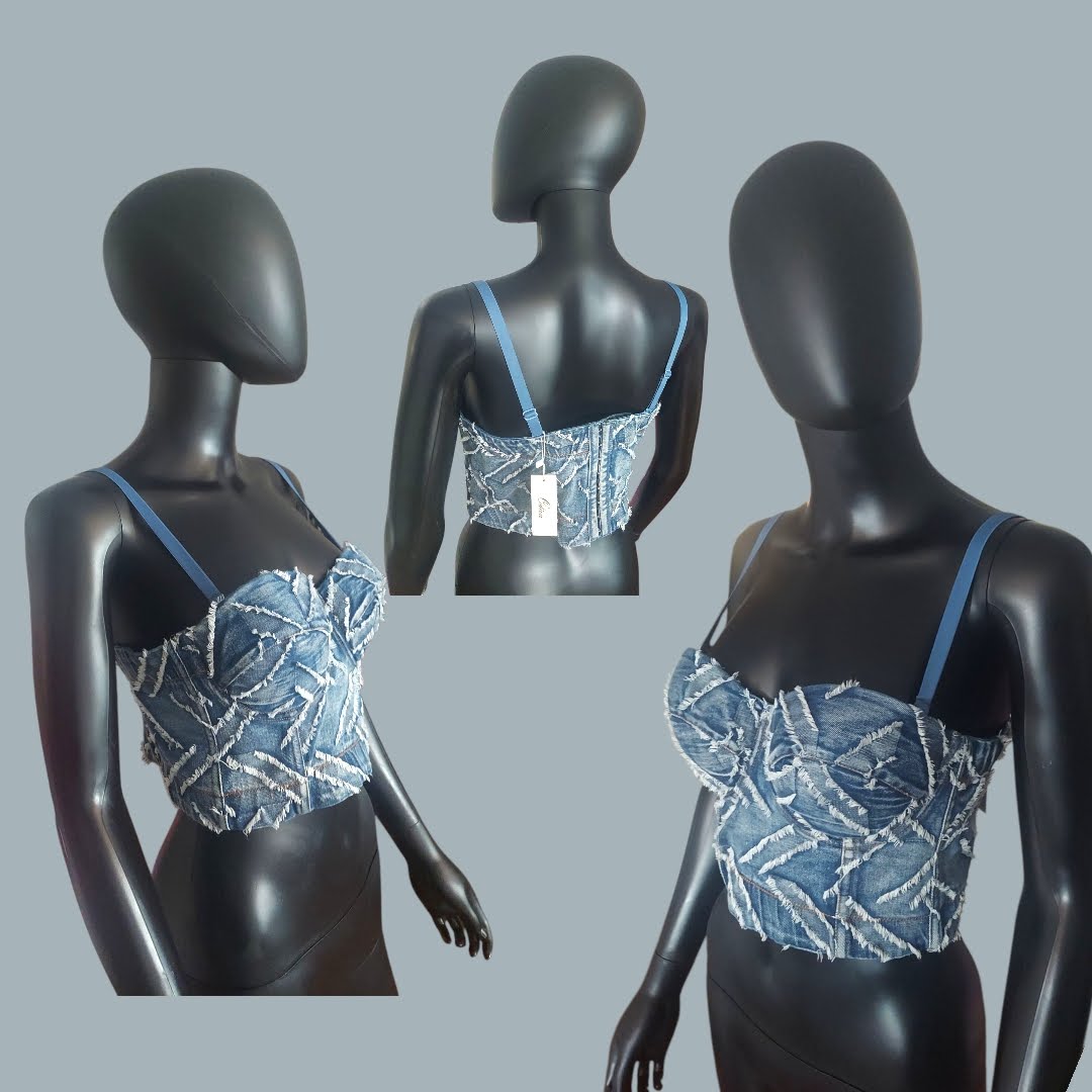 Denim Corset Top