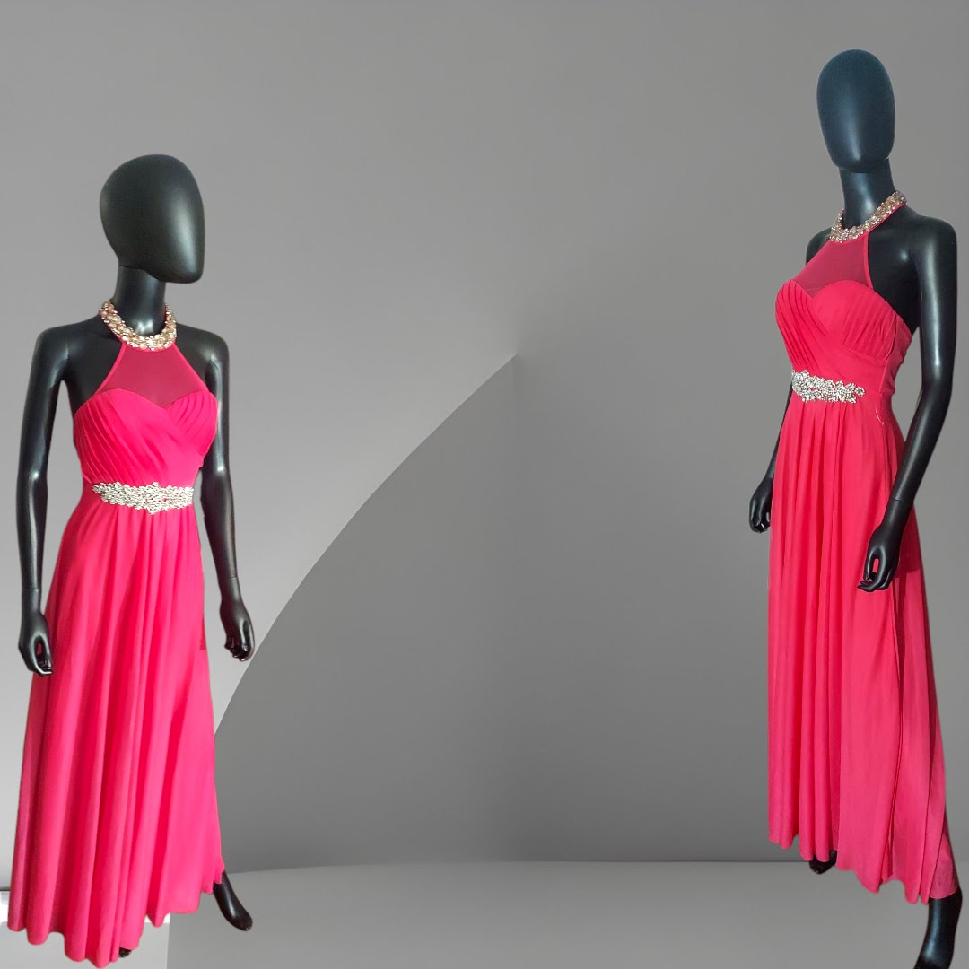 Elegant Pink Embezzled Dress