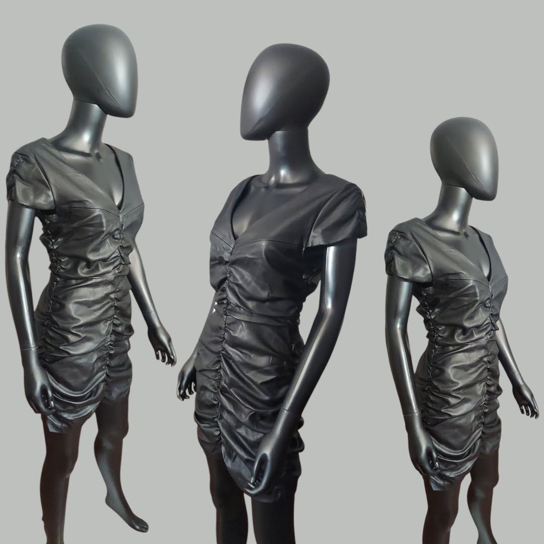 Zara Black Leather Dress