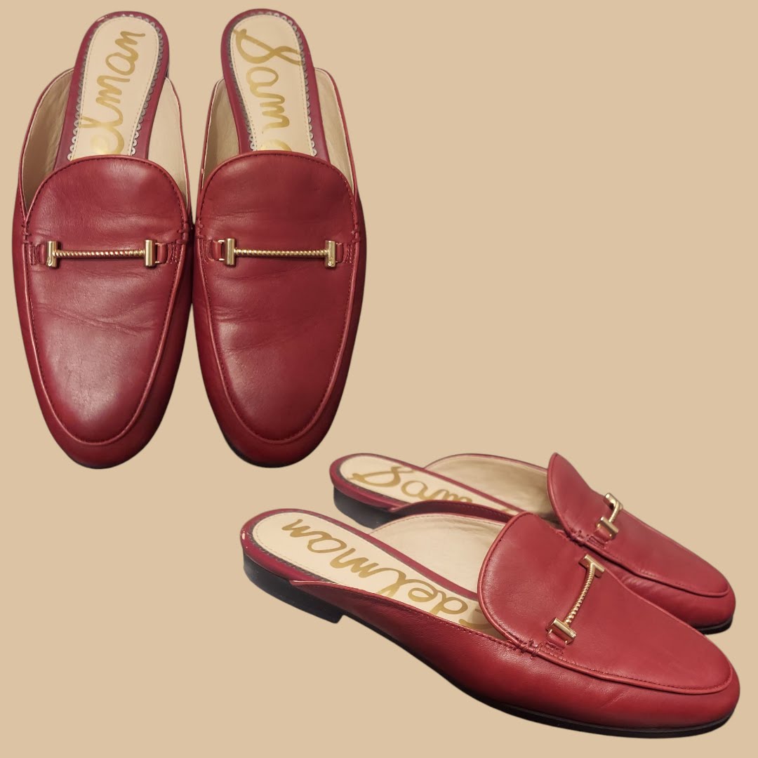 Sam Edelman Red Mule Flats