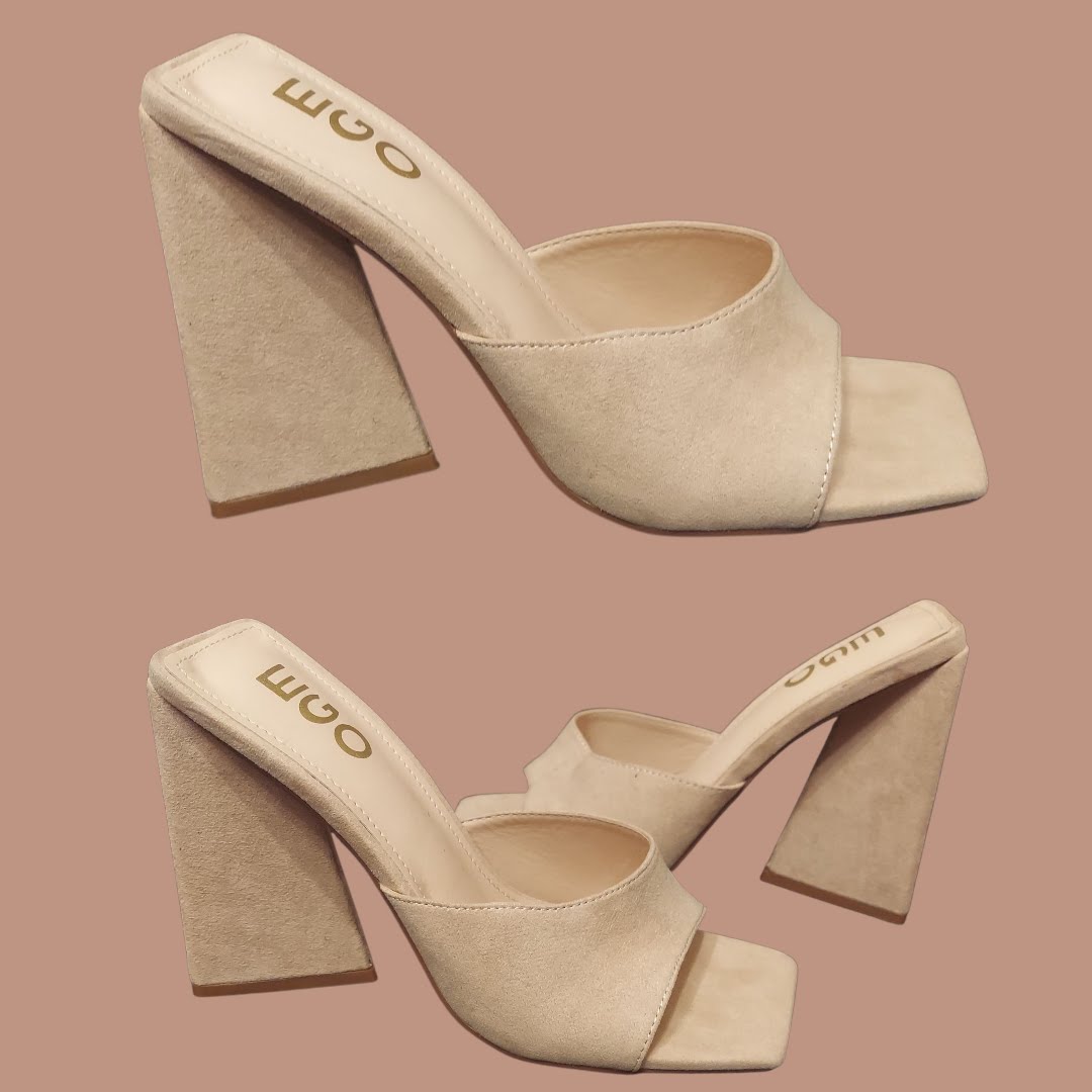 Ego Tan Faux Suede Heel size 6