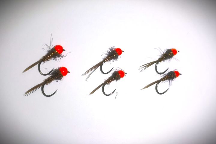 La série de 6 Nymphes "Tête orange"