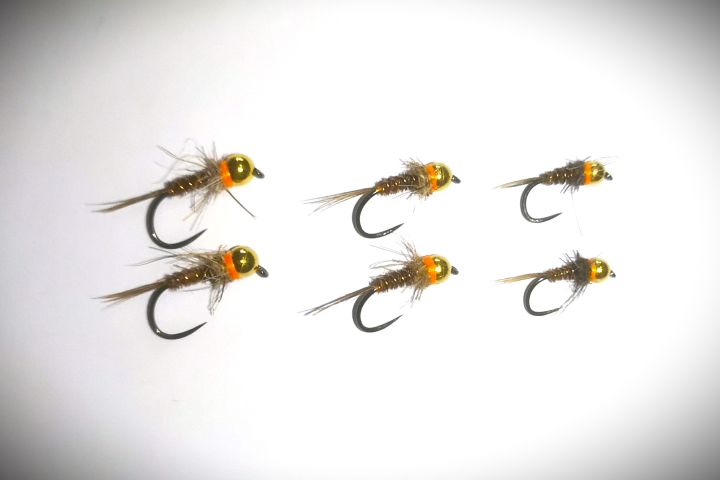 La série de 6 Nymphes "Signal Orange"