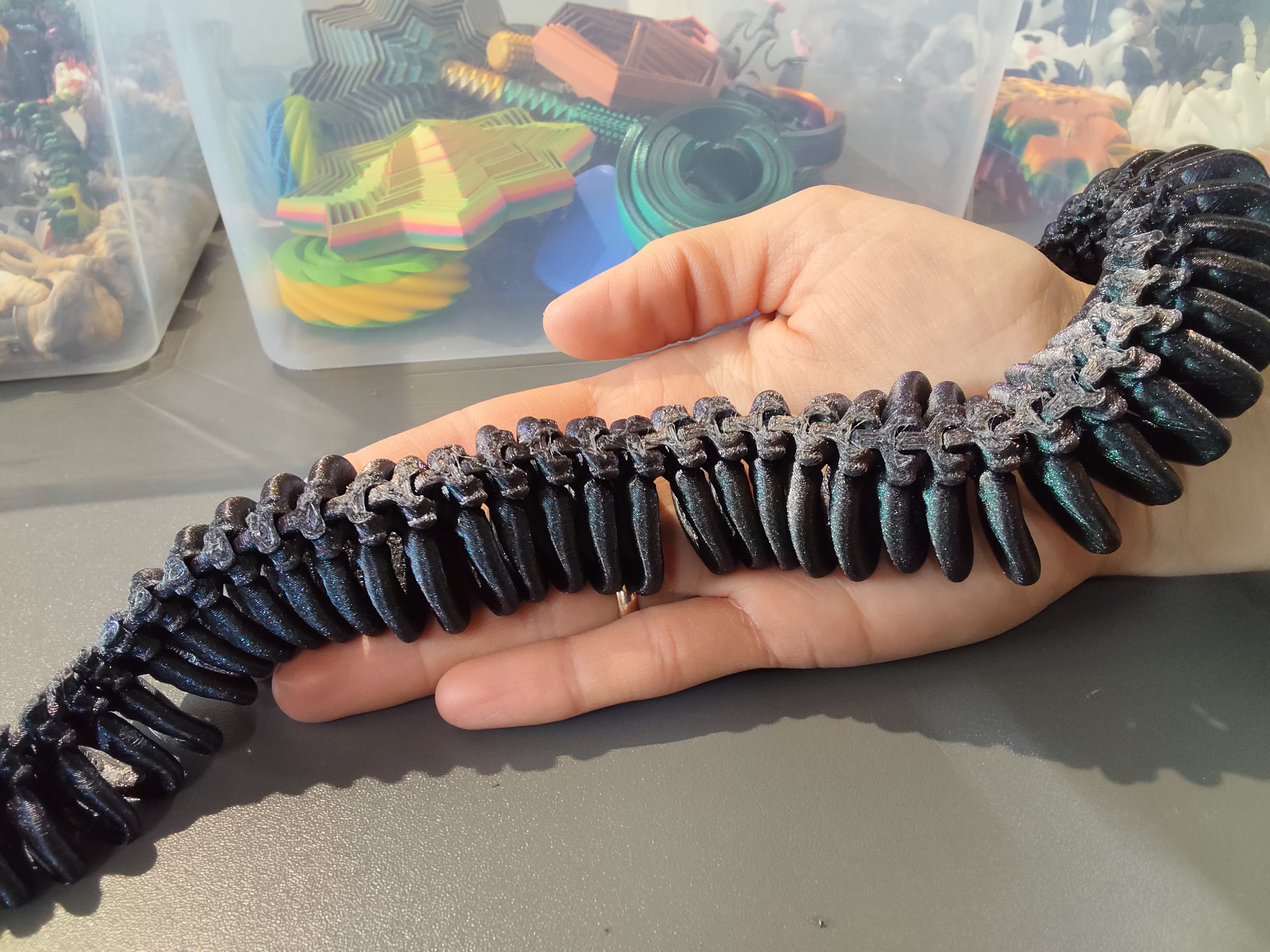 Gyvatės skeletas su defektais 