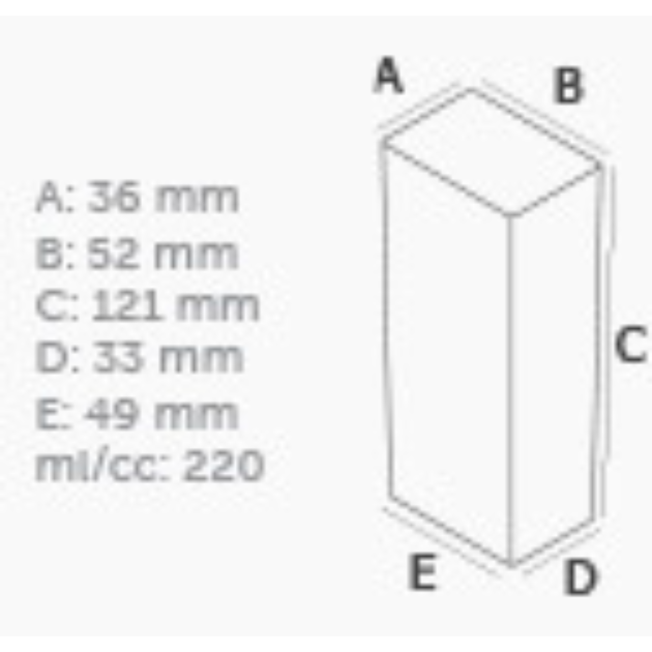 FORMA GELO SABORIZADO CUBO (220ML) 14 CAVIDADES P/ MÁQ. 28 CAVIDADES - ATAFORMA