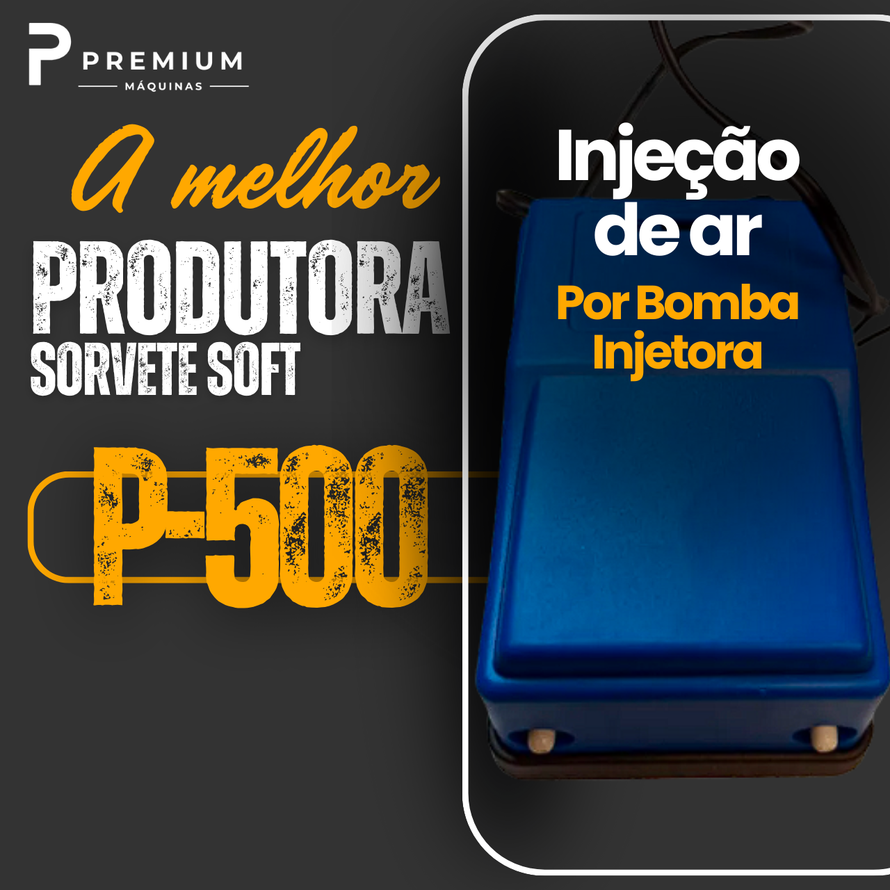 PRODUTORA DE SORVETE SOFT P-500 220V - com INJEÇÃO DE AR