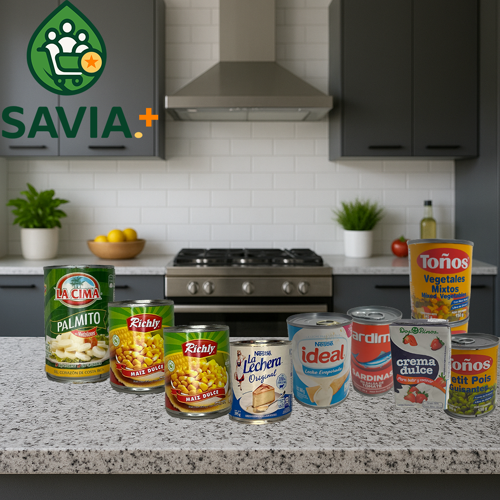 Paquete de productos enlatados 
