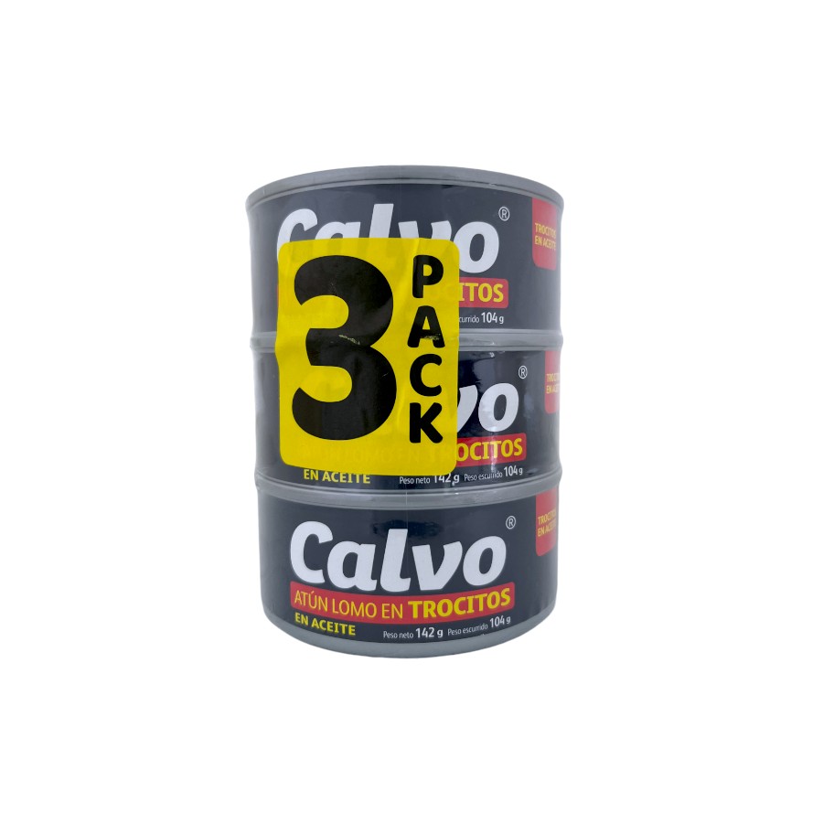 Calvo Atún Lomo en Trocitos 3 Pack