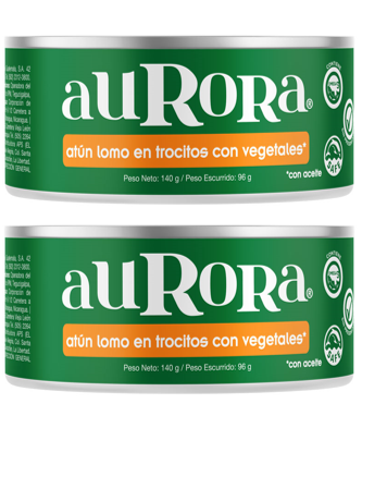 ATUN AURORA VEGETALES 140G 2PACK 