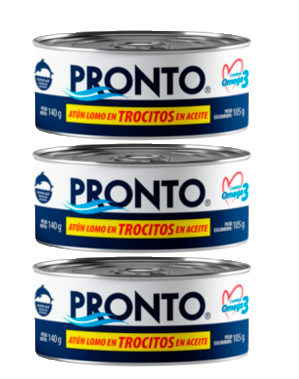 ATUN PRONTO TROCITO 140G **3PACK*