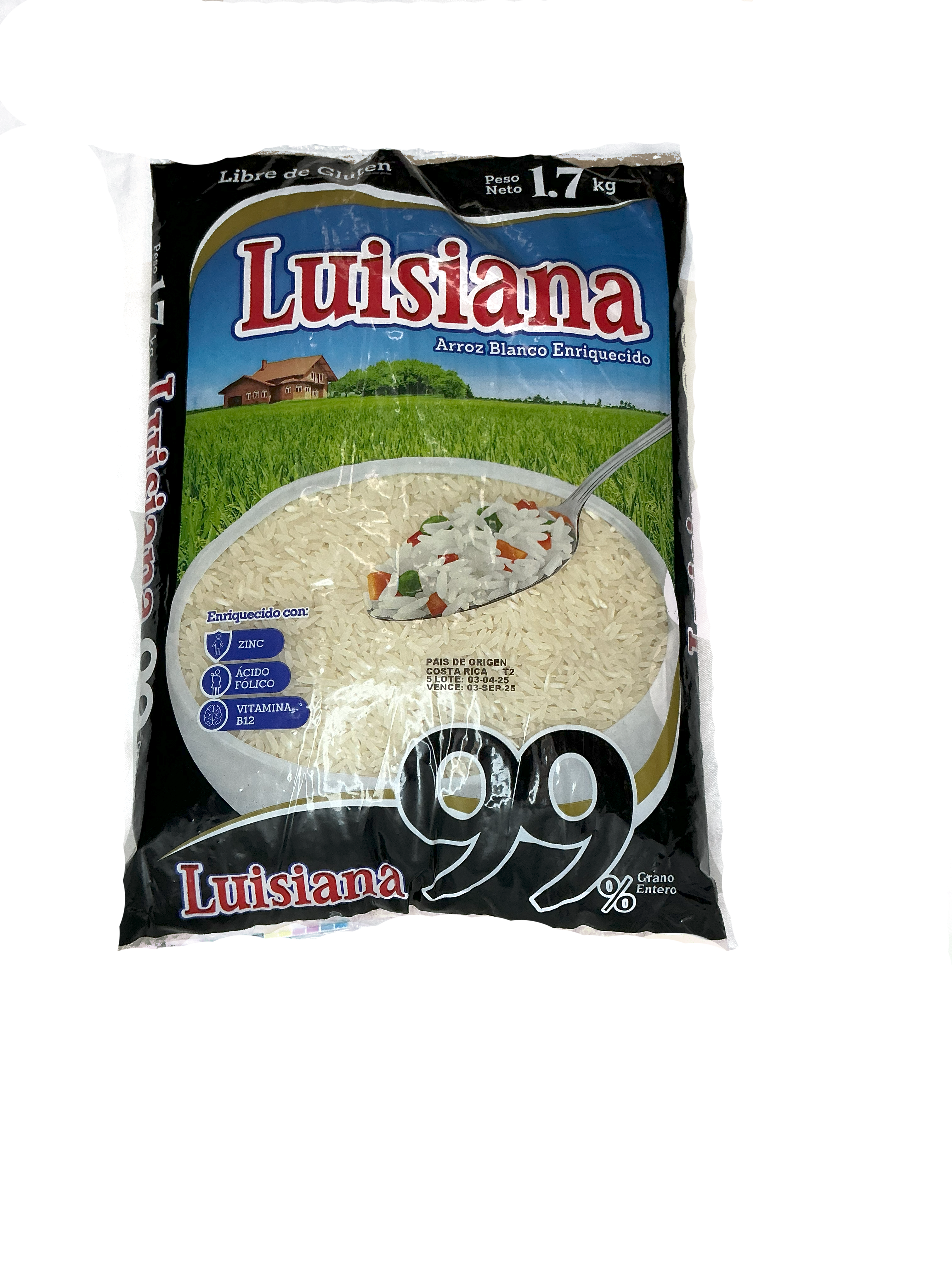  ARROZ LUISIANA 99 % PTE 1.700 KL. 