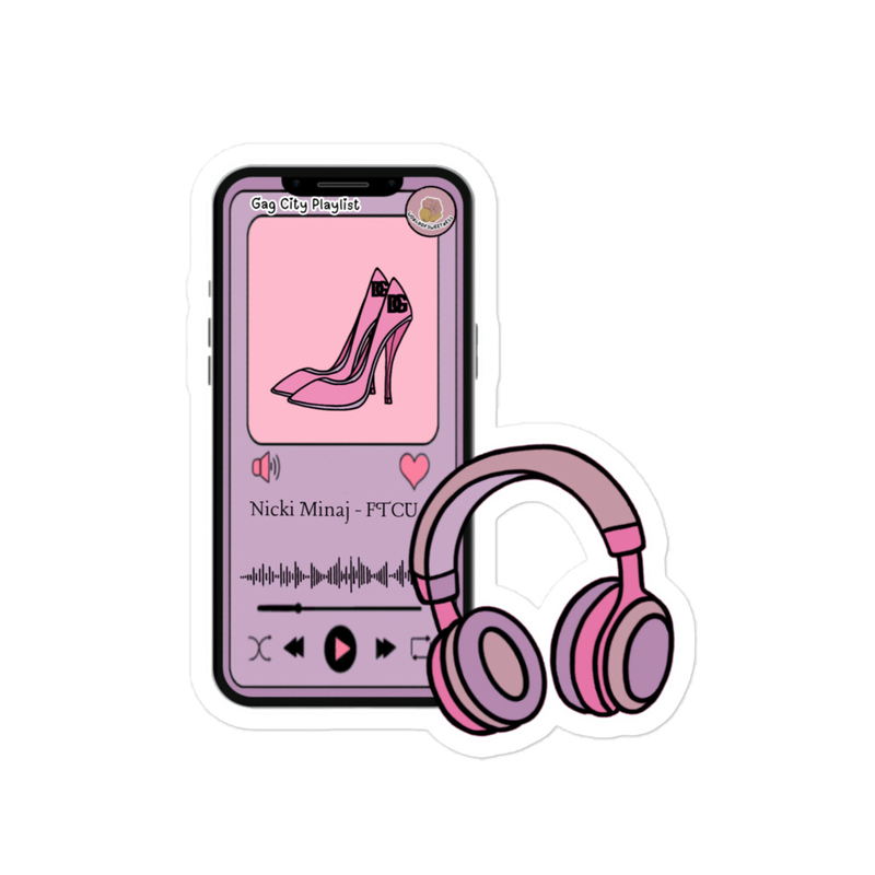 Pink "High heals" kiss cut sticker 
