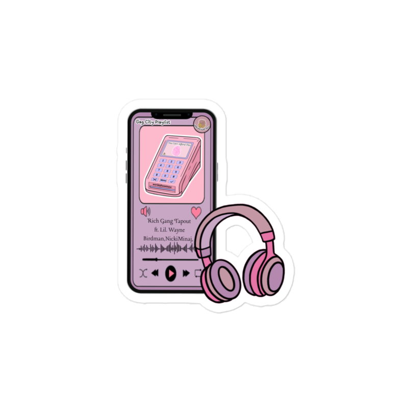 Pink "Tapout" kiss cut sticker 