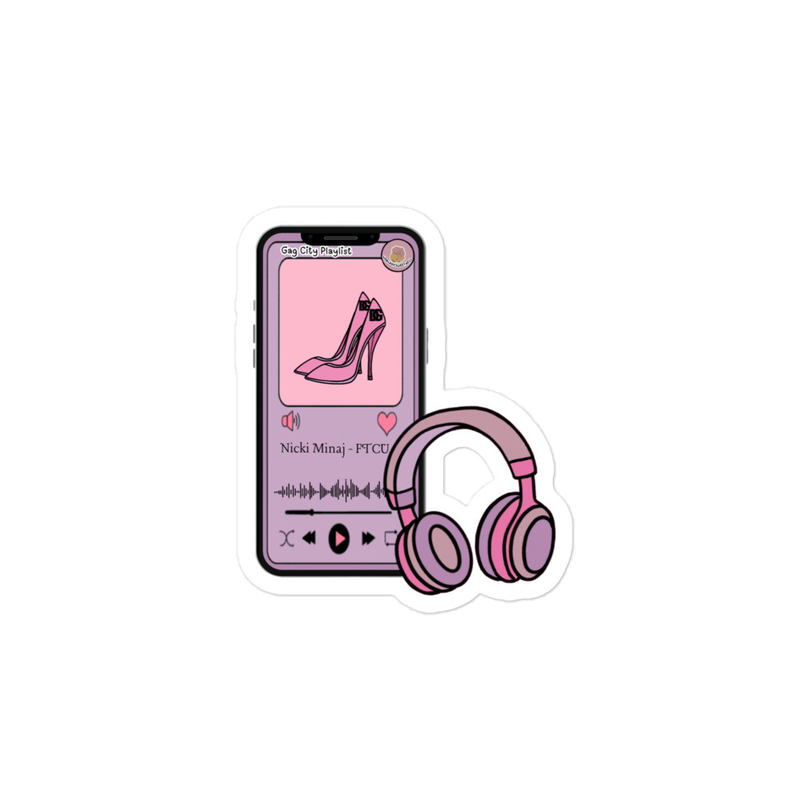 Pink "High heals" kiss cut sticker 