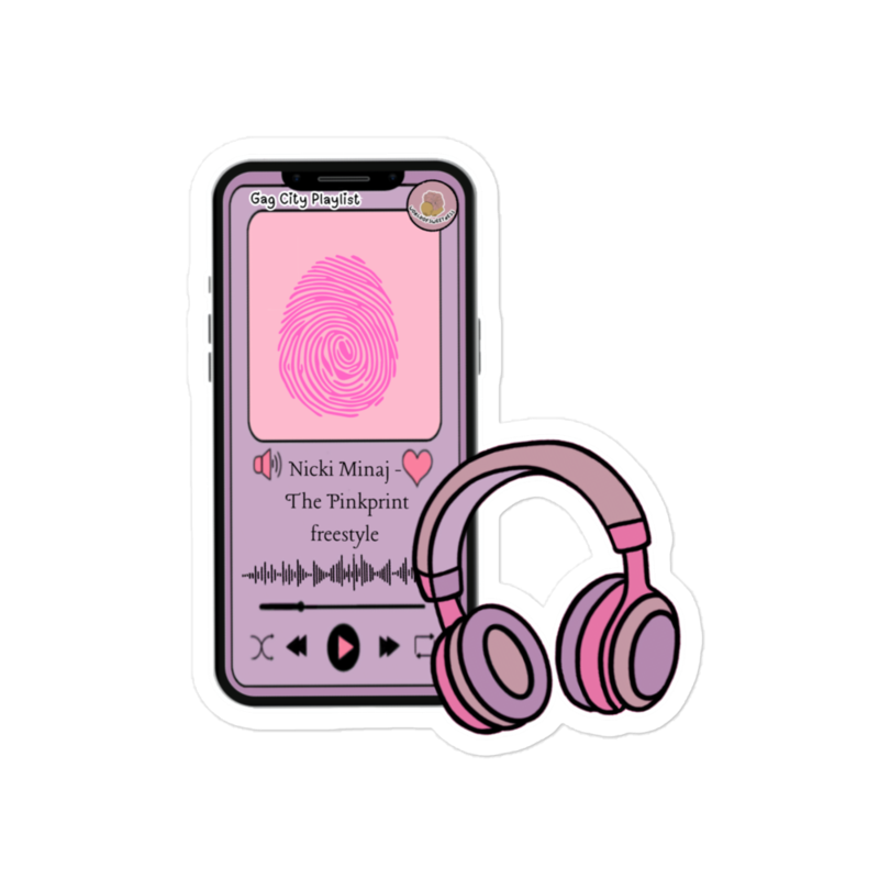 Pink "Tumb" kiss cut sticker 