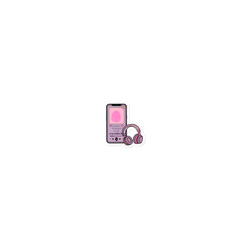 Pink "Tumb" kiss cut sticker 