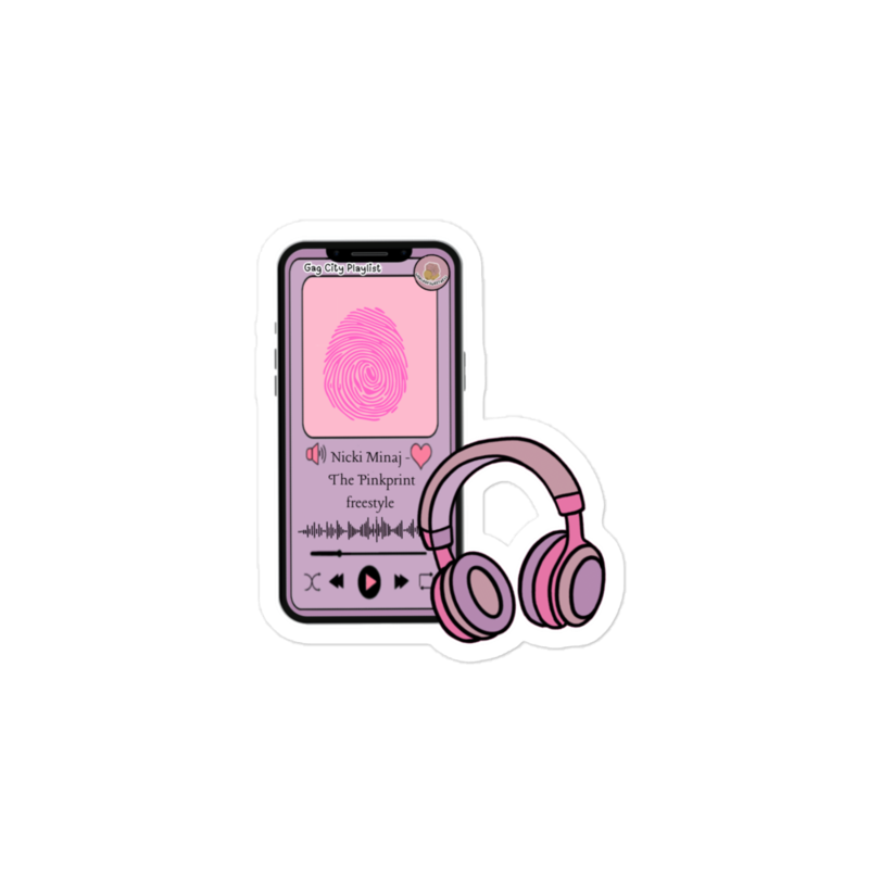 Pink "Tumb" kiss cut sticker 