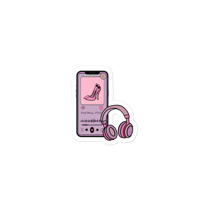 Pink "High heals" kiss cut sticker 