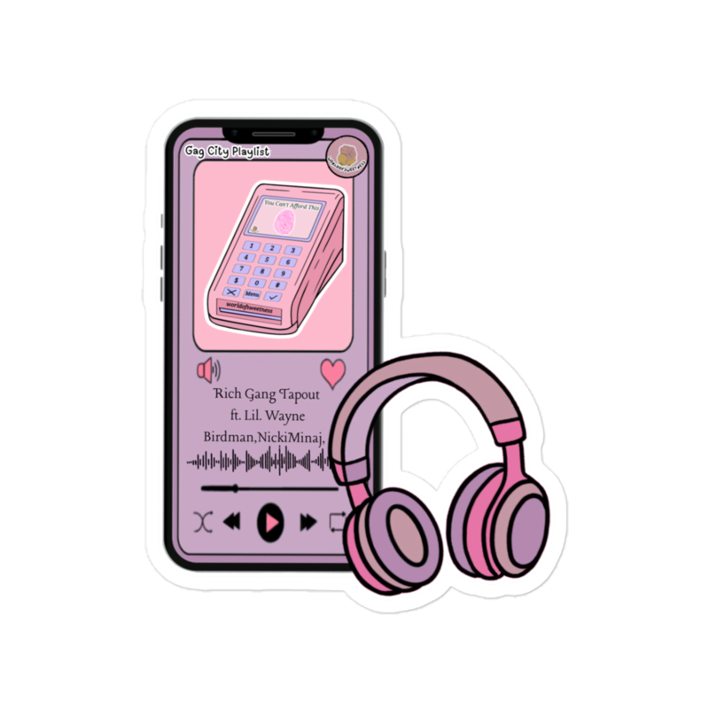Pink "Tapout" kiss cut sticker 