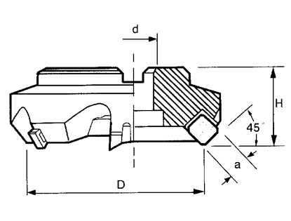 FACE Milling Cutter 45° SE545,445 SERIES
