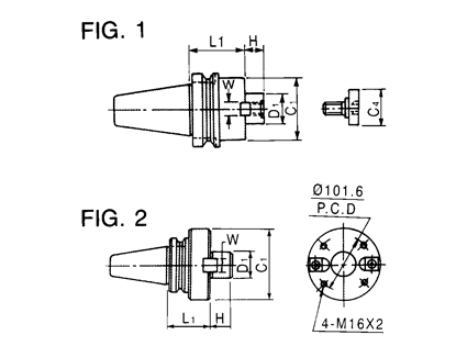 Face Mill Arbor BT-FM A,B,C BT-TYPE BT