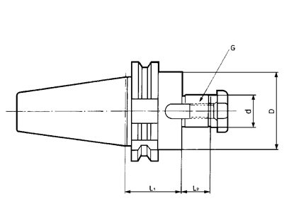 Holder For Face Mill Cutter. DIN 69871A, SK-SERIES, DIN