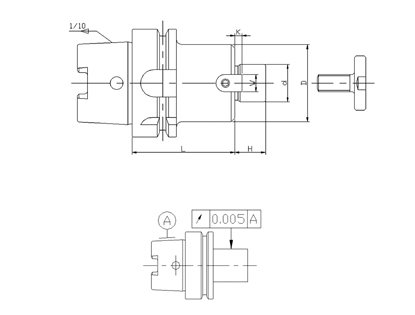 HSK-A63 DIN-69893A OZ Collet Chucks, HSK-SERIES OZ