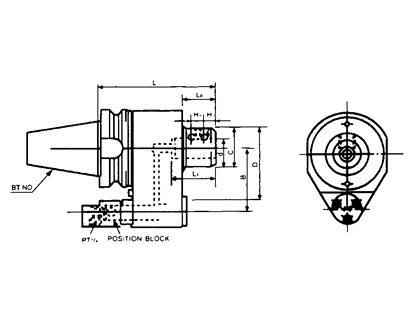 Oil Feed Holder SLO BT4050-SLO3240-150,REDUCING SLEEVE