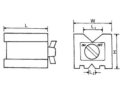 Magnetic V Block, VCP-25 V