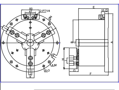 3 Jaw Hollow Power Chuck Fixtures, LATHE