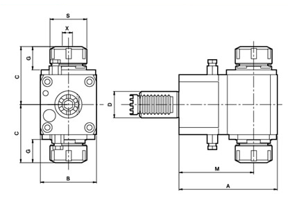Radial Drilling And Milling Heads Type DF30MT,40MT SERIES