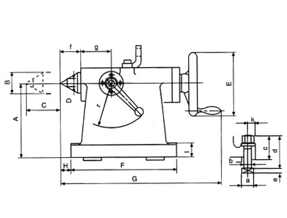 Tailstock For NC Rotary Table TS-135,160,210,255 NC